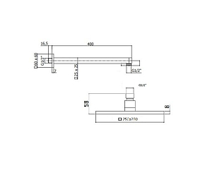 Фото Верхний душ BelBagno Romano ROM-SLD-CRM