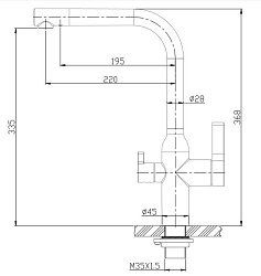Фото Смеситель BelBagno BB-LAM57-IN для кухонной мойки