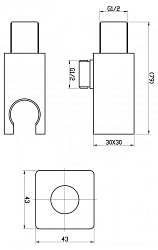 Фото Шланговое подключение BelBagno Nova BB-DHLA-IN держатель для душа