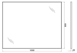 Изображение Зеркало BelBagno SPC-AL-1000-800 Зеркало BelBagno SPC-AL-1000-800 , изображение 6