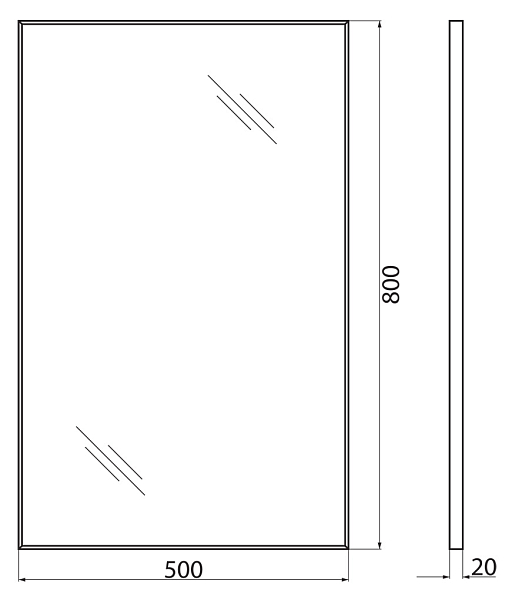 Зеркало BelBagno SPC-AL-500-800 , изображение 8