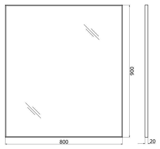 Зеркало BelBagno SPC-AL-800-900 , изображение 7