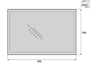 Фото Зеркало BelBagno SPC-GRT-500-800-LED-BTN