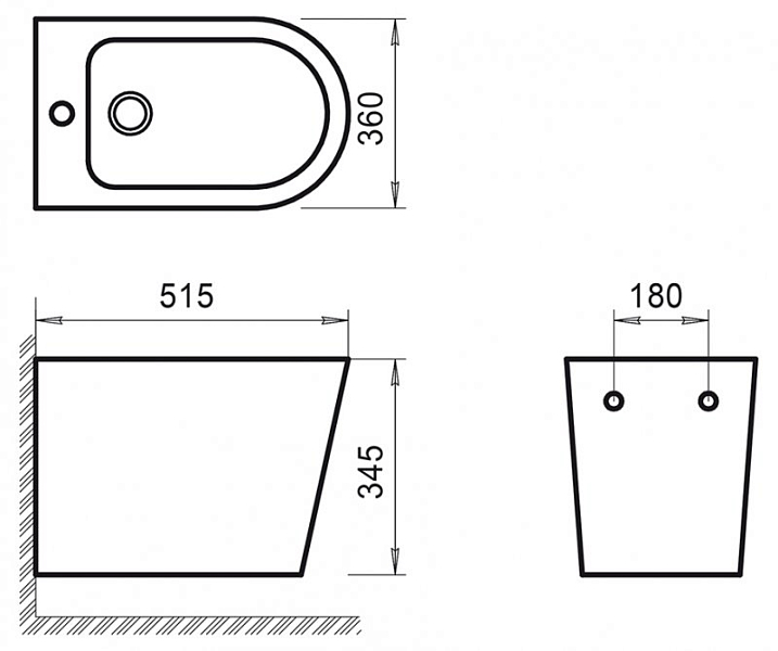 Биде подвесное BelBagno Flay-R BB053BH , изображение 7