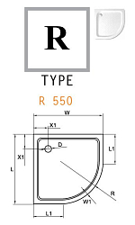 Фото Поддон для душа Cezares TRAY-A-R-90-550-15-W-W0