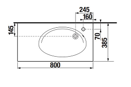 Изображение Раковина Roca Etna 80 32700A000 Раковина Roca Etna 80 32700A000 , изображение 2