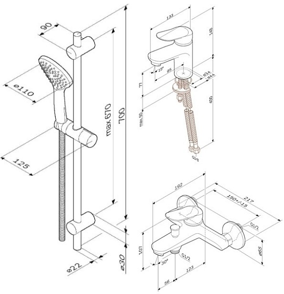 Душевой комплект AM.PM Sunny F40985C00 , изображение 5