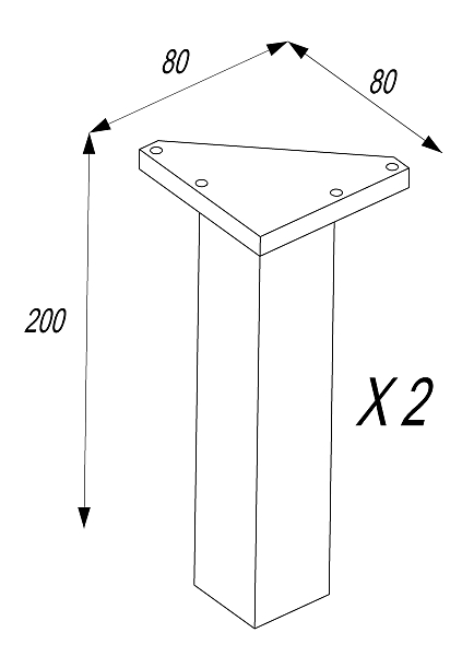 Ножки для мебели Aquaton 1A222703SI000 , изображение 4