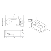 Изображение Акриловая ванна AM.PM X-Joy 150х70 Акриловая ванна AM.PM X-Joy 150х70 , изображение 10