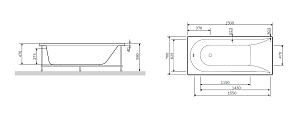 Фото Каркас для ванны AM.PM Spirit 150х70 W72A-150-070W-R2