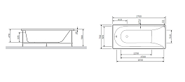 Каркас для ванны AM.PM Spirit 170х70 W72A-170-070W-R2 , изображение 3