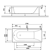 Изображение Акриловая ванна AM.PM Spirit 180х80 Акриловая ванна AM.PM Spirit 180х80 , изображение 10