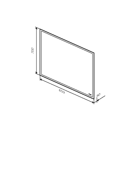 Зеркало AM.PM GEM 65 LED M91AMOX0651WG , изображение 7