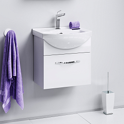 Фото Тумба с раковиной Aqwella Allegro 50 1 ящик, подвесная