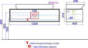 Фото Тумба с раковиной Aqwella 5 stars Genesis 120 белая