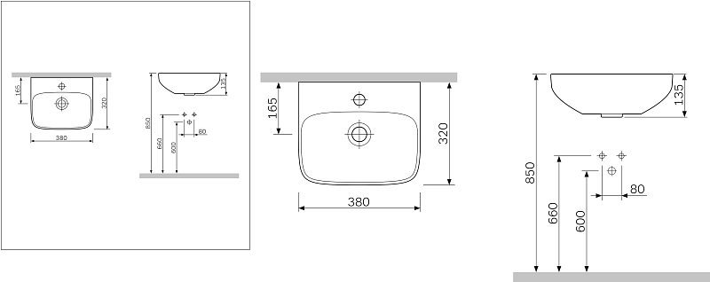 Раковина AM.PM Inspire C504811WH 38 см , изображение 4