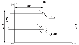 Столешница BelBagno KEP-80-BO Bianco Opaco , изображение 3