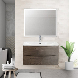 Фото Тумба под раковину BelBagno Acqua 80 подвесная, rovere nature grigio