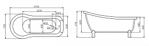 Фото Акриловая ванна BelBagno BB20-1700 170х73