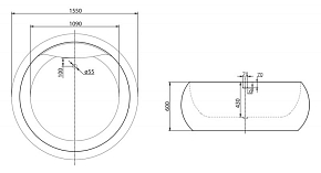 Фото Акриловая ванна BelBagno BB30-1550 155х155