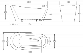 Фото Акриловая ванна BelBagno BB63-1800-W0 180х80