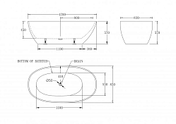 Изображение Акриловая ванна BelBagno BB80-1700-W0 170х80 Акриловая ванна BelBagno BB80-1700-W0 170х80 , изображение 4