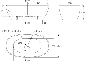 Фото Акриловая ванна BelBagno BB81-1700-W0 170х75