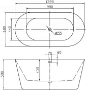 Изображение Акриловая ванна BelBagno BB306-1395 140х70 Акриловая ванна BelBagno BB306-1395 140х70 , изображение 5