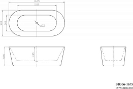 Изображение Акриловая ванна BelBagno BB306-1675 170х80 Акриловая ванна BelBagno BB306-1675 170х80 , изображение 5