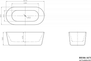 Фото Акриловая ванна BelBagno BB306-1675 170х80