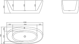 Изображение Акриловая ванна BelBagno BB404-1500-800 150х80 Акриловая ванна BelBagno BB404-1500-800 150х80 , изображение 5