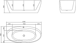 Фото Акриловая ванна BelBagno BB404-1500-800 150х80