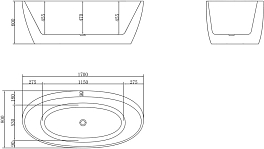 Изображение Акриловая ванна BelBagno BB404-1700-800 170х80 Акриловая ванна BelBagno BB404-1700-800 170х80 , изображение 5