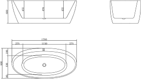 Фото Акриловая ванна BelBagno BB404-1700-800 170х80