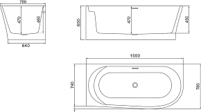 Фото Акриловая ванна BelBagno BB410-1500-780-L 150х78