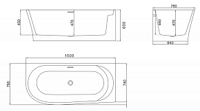 Фото Акриловая ванна BelBagno BB410-1500-780-R 150х78