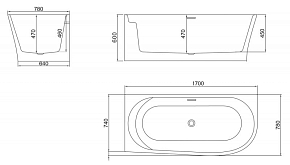 Фото Акриловая ванна BelBagno BB410-1700-780-L 170х78