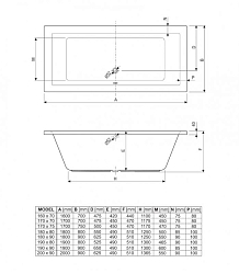Фото Акриловая ванна Cezares Plane 180-90-49 180х90