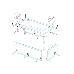 Фото Комплект креплений Cezares CZR-SCR-FIX-3-KIT для экранов