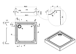 Поддон для душа Am.Pm Gem W90T-403-090W , изображение 3