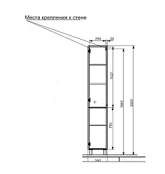 Фото Шкаф-пенал Эстет Kare Luxe R белый