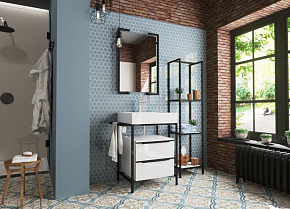 Фото Шкаф-пенал Эстет Comfort Loft белый, черный