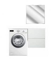 Фото Тумба с раковиной Эстет Dallas Luxe 100 R белая подвесная 2 ящика