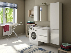 Фото Тумба с раковиной Эстет Dallas Luxe 100 R белая подвесная 2 ящика