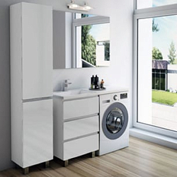 Фото Тумба с раковиной Эстет Dallas Luxe 110 L белая 3 ящика
