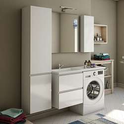 Фото Тумба с раковиной Эстет Dallas Luxe 110 L белая подвесная 2 ящика