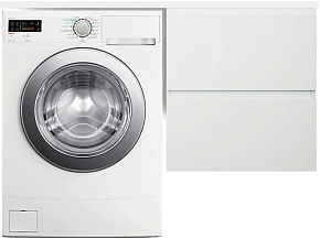 Фото Тумба с раковиной Эстет Dallas Luxe 110 R белая подвесная 2 ящика