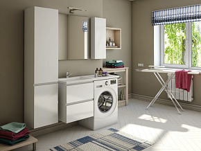 Фото Тумба с раковиной Эстет Dallas Luxe 130 L белая подвесная 2 ящика