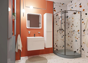 Фото Тумба с раковиной Эстет Kare Luxe 70 белая подвесная