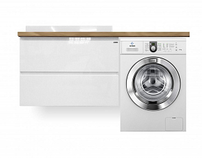 Фото Тумба с раковиной Эстет Malibu Luxe 155 L белая
